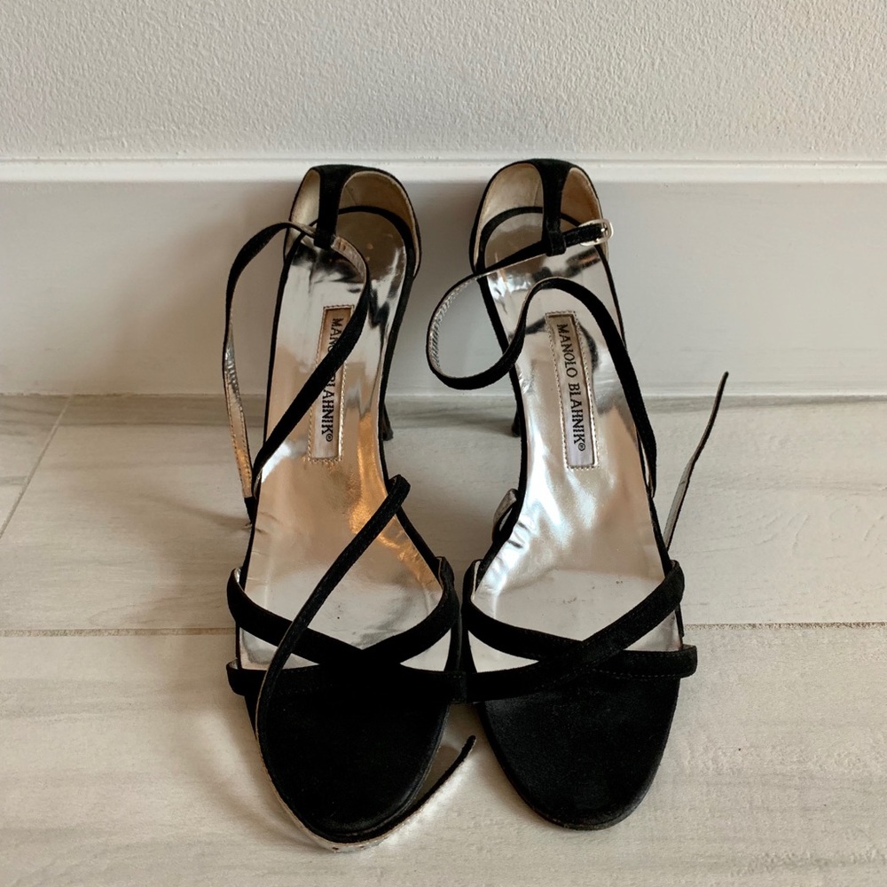 Black Manolo Blahnik Sandals / Heels (38)